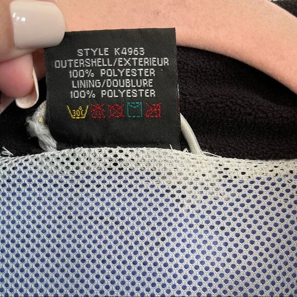 Karbon Purple and Black Fleece Zip Up Sweatshirt - Picture 8 of 8